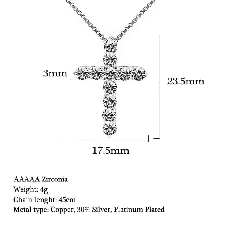 embellished cross necklace