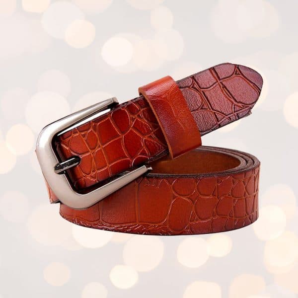 High-Quality Second-Layer Genuine Leather Belt for Women