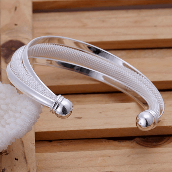 Stylish Silver Plated Bangle For Women