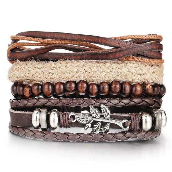 Multi-Layered Handmade Leather Bracelet