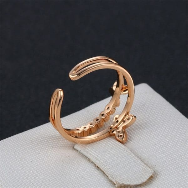 Butterfly Ring with Crystal for Women