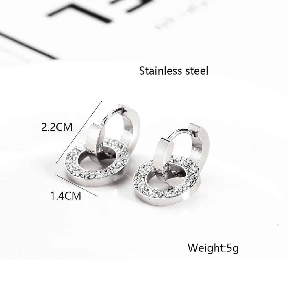Luxury Stud Earrings Stainless Steel for Women