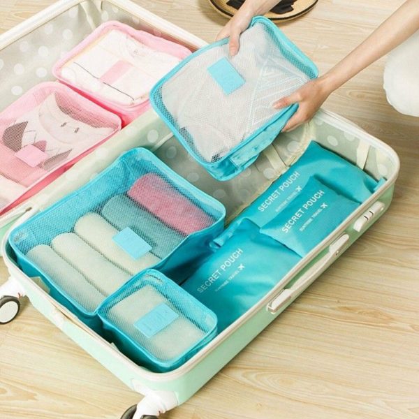 6 PCs Packing Cube System, Travel Storage Waterproof Bags