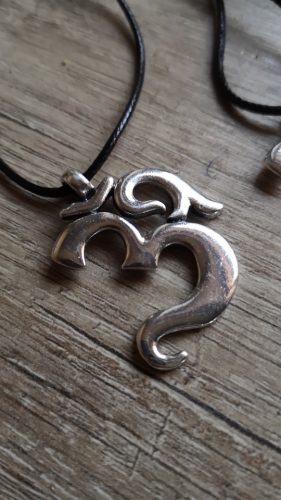 Antique Silver-Plated OM Necklace photo review