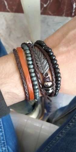 Multi-Layered Handmade Leather Bracelet photo review